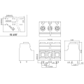 15,0 mm Super Corrente Tipo de parafuso PCB Bloco 115A1000V